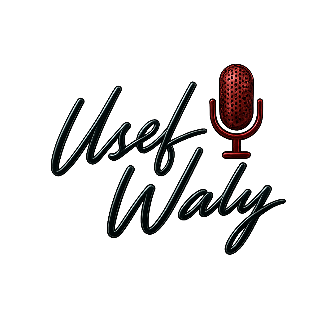 Usef Waly signature mic logo